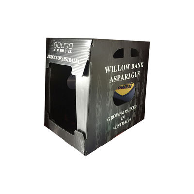 पॉलीप्रोपाइलीन घुमावदार प्लास्टिक से बना सब्जी पैकेजिंग बॉक्स जो नमी और कीटों के खिलाफ उत्कृष्ट प्रतिरोध प्रदान करता है