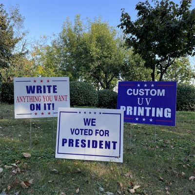 Corflute Blank Yard Signs With Stakes PP 24x18 Coroplast Signs UV Protection