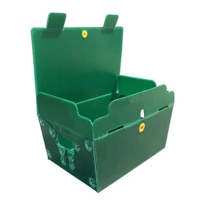 Polypropylene Postal Mail Tote Corrugated Plastic Boxes Bins Rigid Customized With Handles