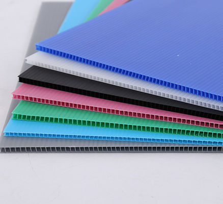 Polypropylene Corflute Sheet Recycled Lightweight Customized Corrugated Plastic