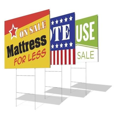 PP Corflute Sign Corrugated Plastic Yard Sign Coroplast Sign Lightweight Customized