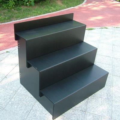 कमर्शियल फ्लावर डिस्प्ले स्टैंड कॉर्फ्लूट 4 टियर फ्लोरल स्टैंड