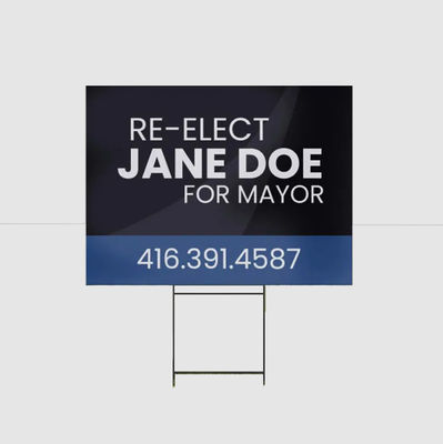 हल्के और मौसम प्रतिरोधी पीपी नालीदार प्लास्टिक यार्ड साइन